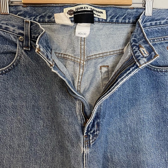 Harley Davidson Mens Genuine Motor Medium Wash Straight Leg Jeans size 40 x 30 - Picture 8 of 13
